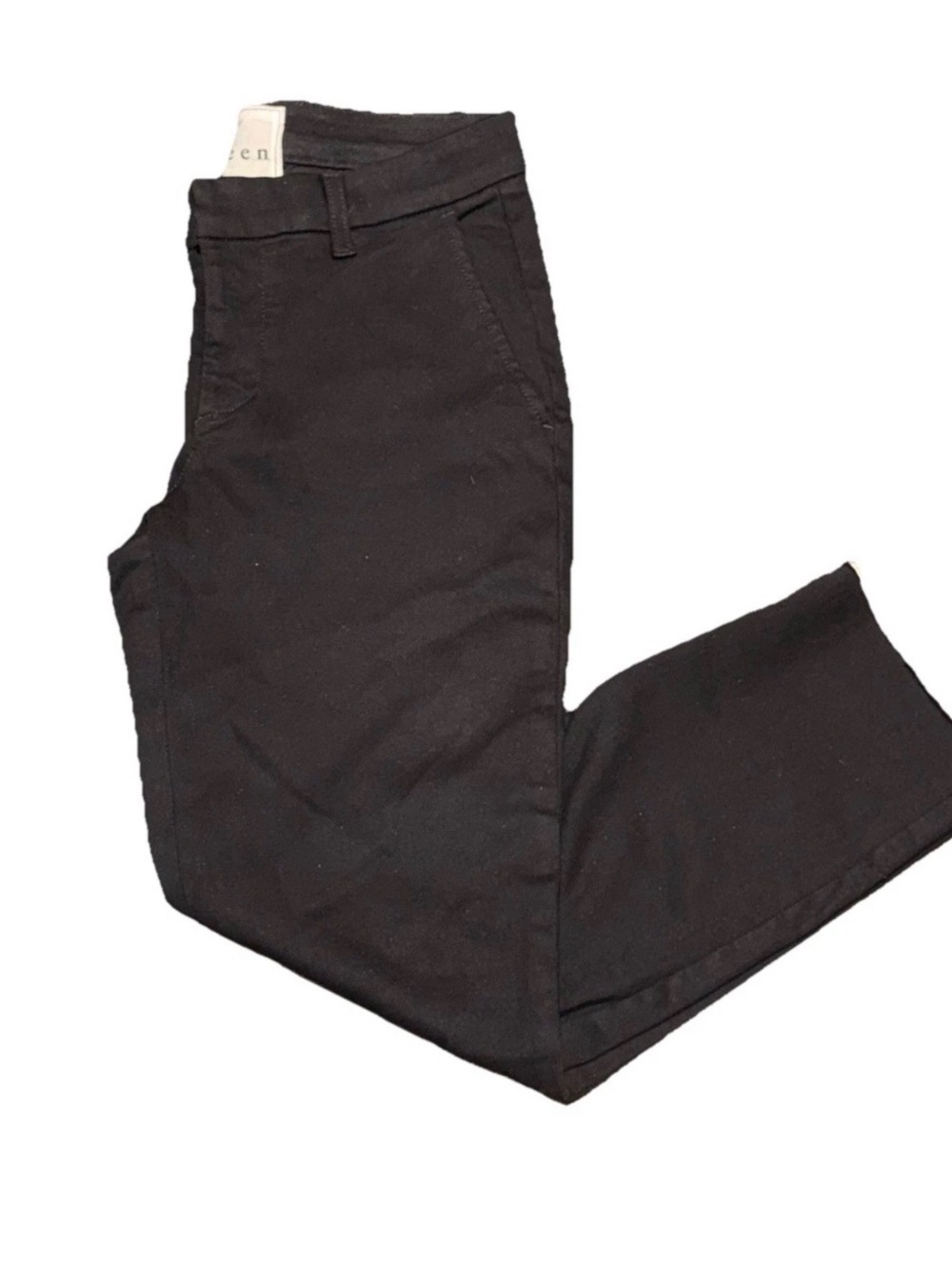 Frank & Eileen Women’s Black Wicklow Raw Hem Chino Pants Size 4